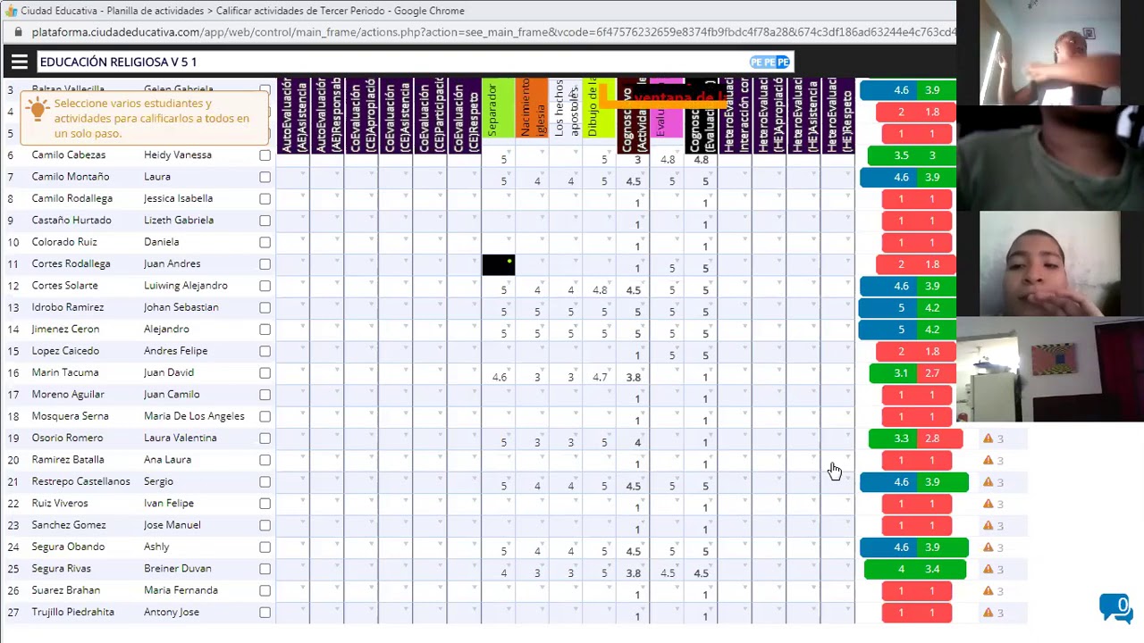 08/09/2020 Religión 5-1 semana 29 Superaciones 3°P y aspectos curriculares 4°P