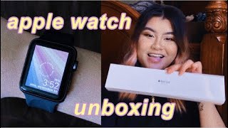 apple watch unboxing + set up | series 3 gps, 42 mm, space gray