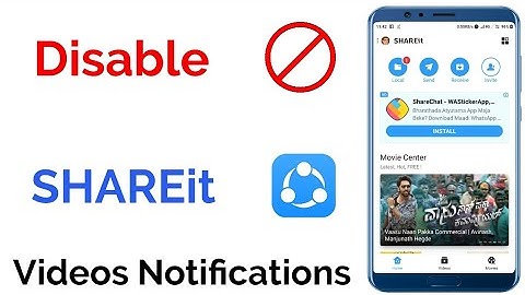 How To Disable SHAREit Notifications | Disable Videos Recommended Alerts On SHARE it | Ads Disable