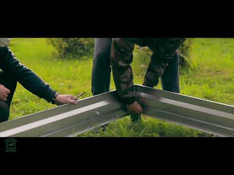 Сборка грядки Теплица Царица - YouTube