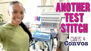 CRAFTS & CONVOS | TEST STITCH DESIGN WITH ME | CUSTOM JEAN JACKET