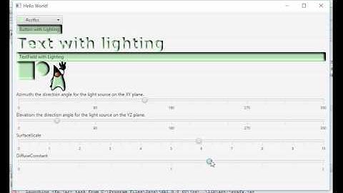 JavaFX Lighting effect of Light.Distant