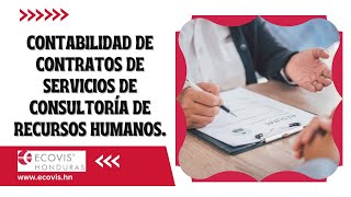 Contabilidad de contratos de servicios de consultoría de recursos humanos.