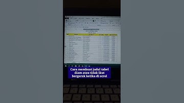 Cara membuat judul tabel diam atau tidak ikut bergerak ketika di scrol#shorts #excel #exceltutorial