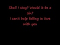 ub40 can t help falling in love with lyrics