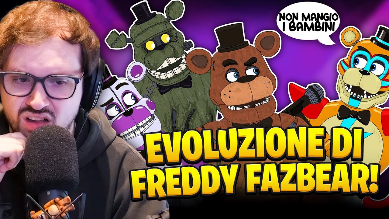 REAGISCO ALL'EVOLUZIONE DI FREDDY FAZBEAR! (Horror Animation Reaction)