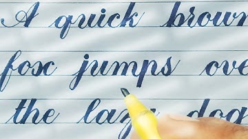 A quick brown fox jumps over the lazy dog | Cursive Writing a-z