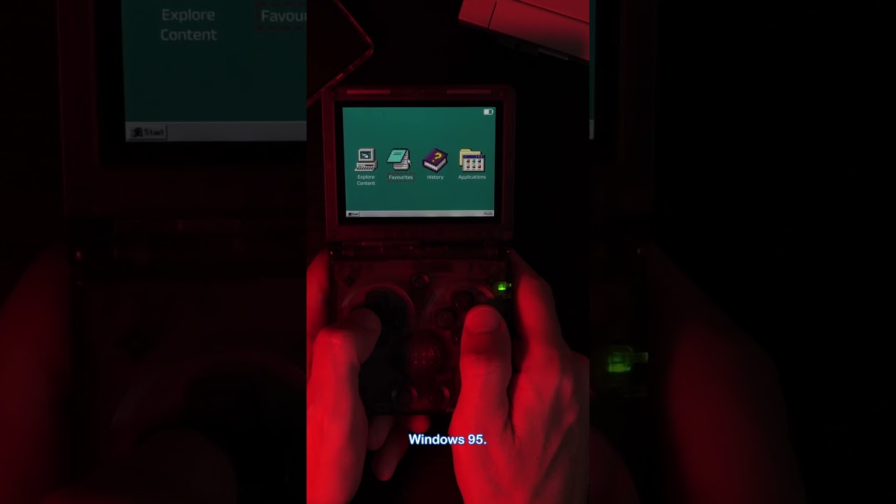 ¡Locura! Interfaz de Windows 95 en una consola de videojuegos emulados, ¡épico! xD