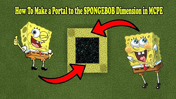 How To Make a Portal to the SPONGEBOB Dimension in MCPE (Minecraft PE)