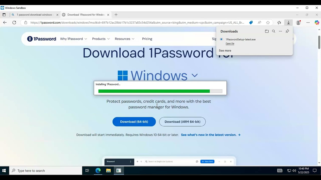 1password app install and 14 day trial