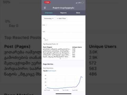 Facebook Analytics - აკონტროლე გვერდების სტატისტიკა სმარტფონით