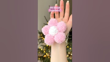 DIY thread keychain🌸💕