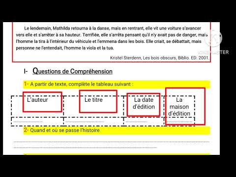 3ème année collège contrôle N1 semestre 2 compréhension et langue الثالثة إعدادي الفرض الأول
