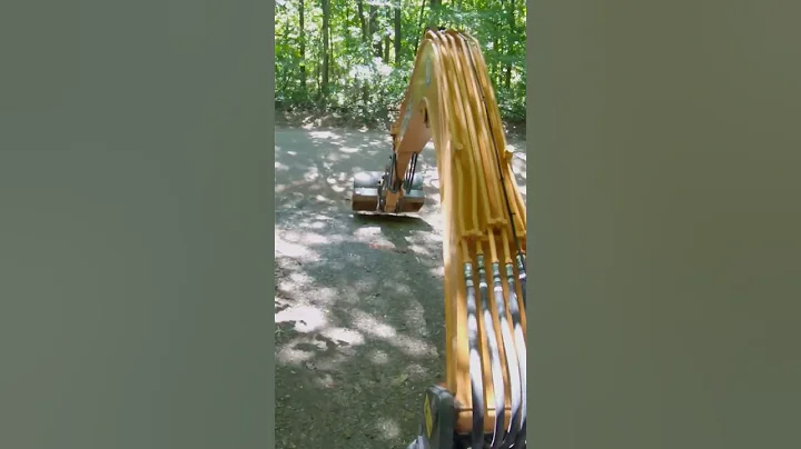 Reshaping a Driveway with an #excavator