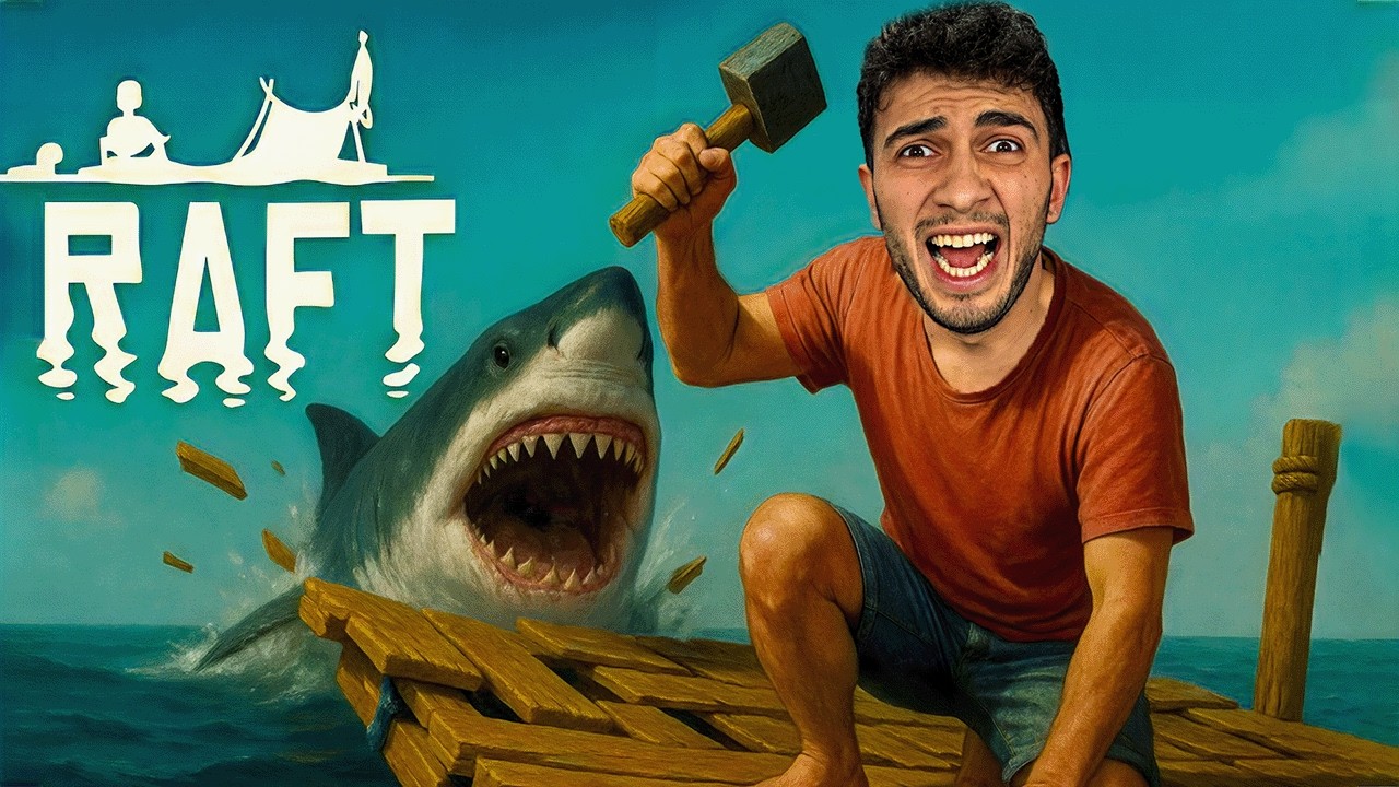 OKYANUSTA TAHTANIN ÜSTÜNDE HAYATTA KALMAK! | Raft
