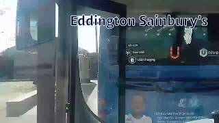 FULL ROUTE VISUAL | Cambridge Busway U | Addenbrookes to Eddington | Volvo B7L Eclipse 3 B8RLE