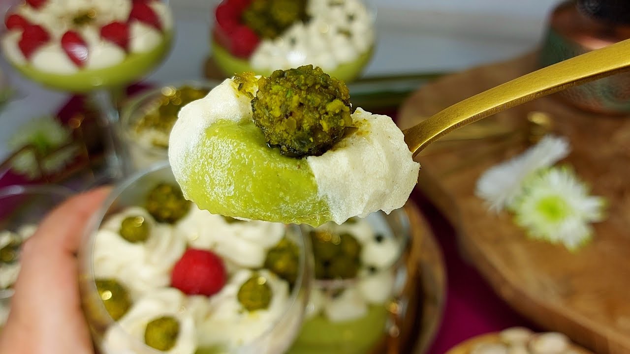 عصيدة الفستق التونسية‼️بطريقة سهلا و مبسطة😋بنة|لون|رائحة ولا أروع، crème pistaches|3ssidet pistaches
