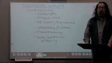 Module 4, Lecture 2: Microsociological Analysis