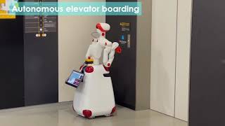 Autonomous elevator boarding robot by recognizing and pushing the button