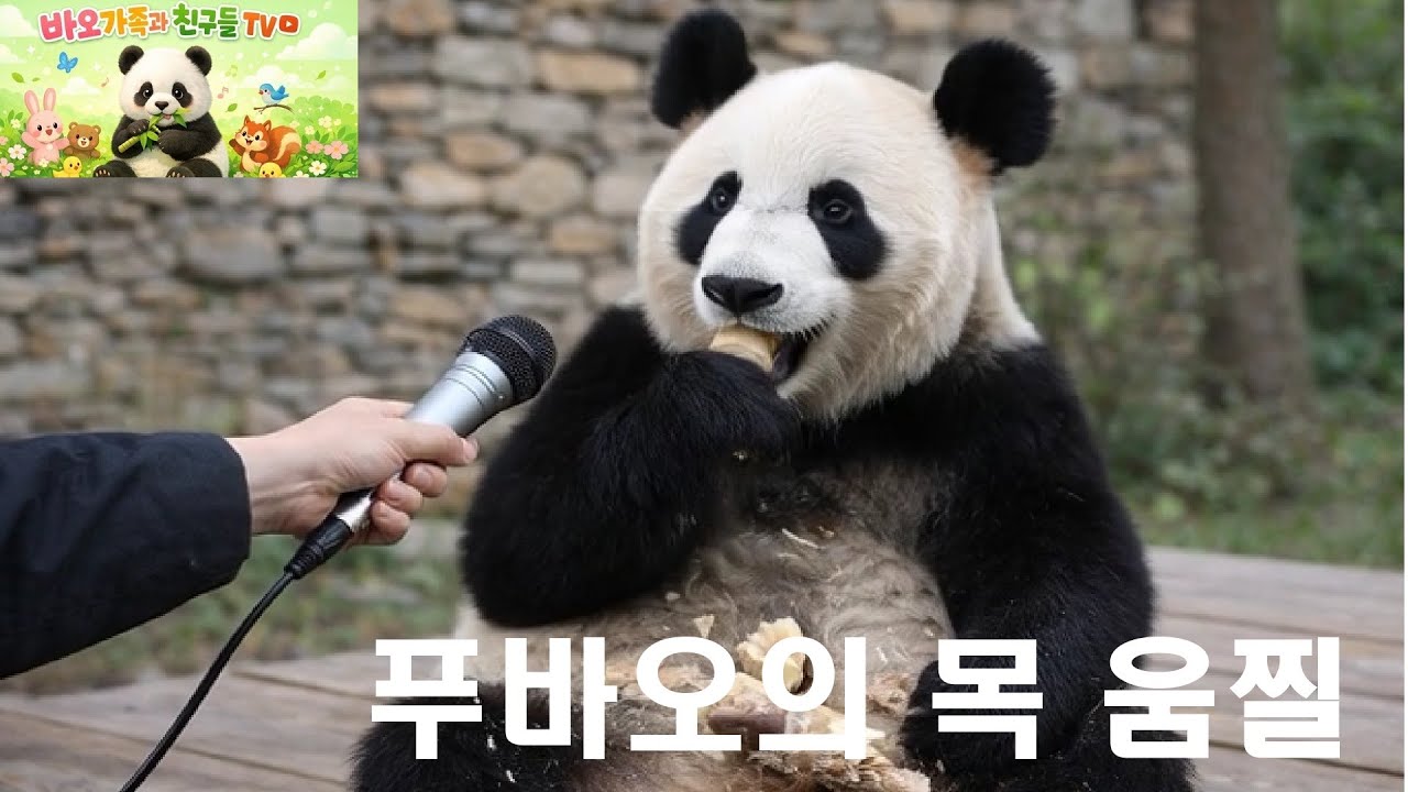 [풀영상] 푸바오의 목 움찔..