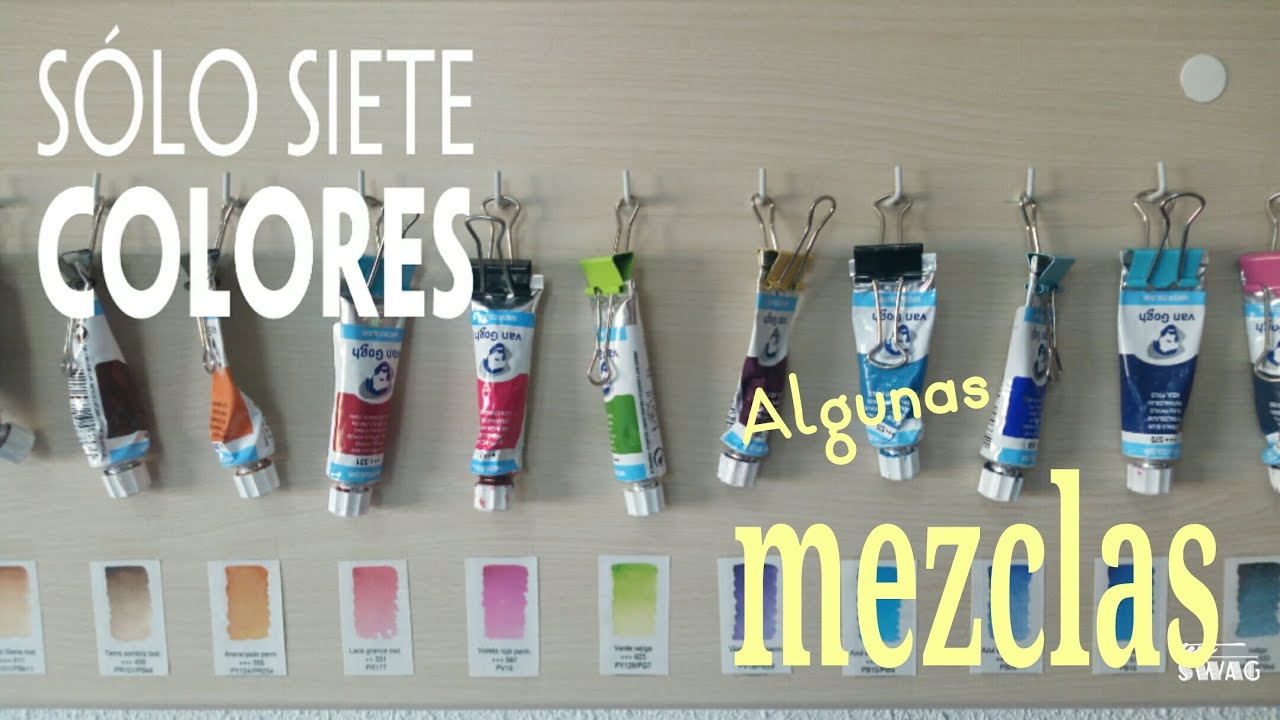 Solo siete colores. Algunas mezclas