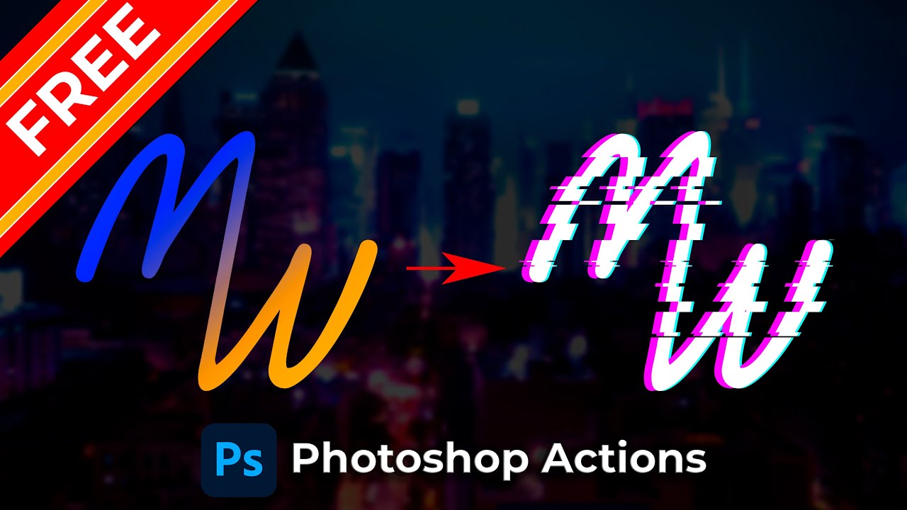 FREE Glitch Photoshop Actions