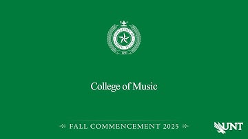 Music | UNT Commencement Fall 2025
