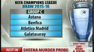 UEFA Champions league groups announced