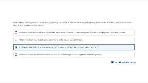 Uw klant heeft veel terugkerende klanten en vraagt uw hulp om klanten te bereiken die de hoogste opb