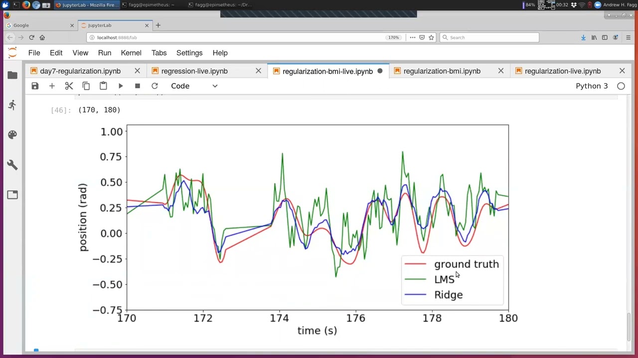 Example: Using Regularization in the Brain-Machine Interface Problem