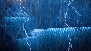 Fall Asleep Fast in 3 Minutes on Stormy Thunderstorm Night | Huge Rain, Intense Thunder & Wind Sound