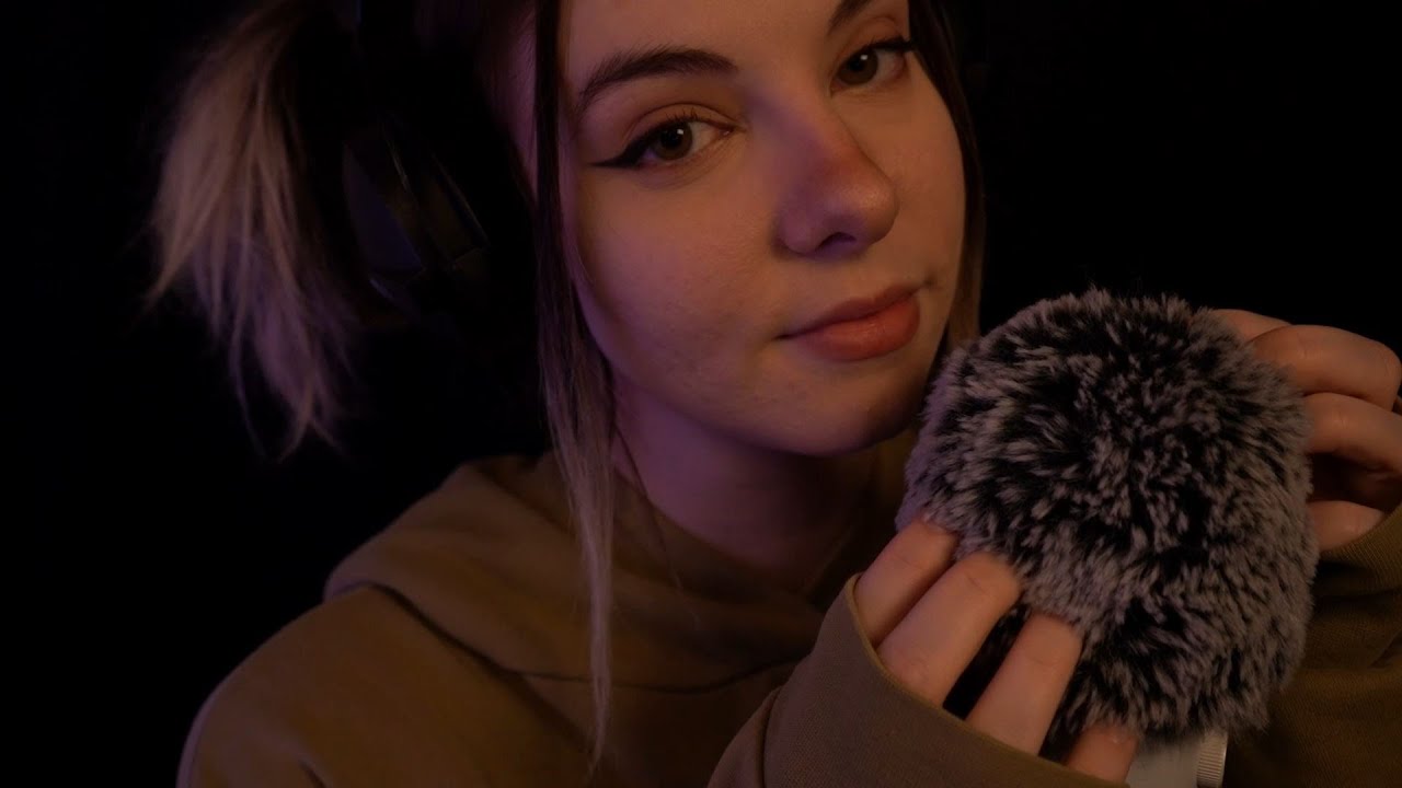 ASMR | extra slow whispered ramble & fluffy mic scratching - blue yeti