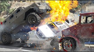 GTA 5 DESTRUCTIVE INSURGENT CRASHES - IMPACT COMPILATION #19