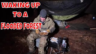 Surviving a Rainy Night In A New Woodland Hammock Camp!