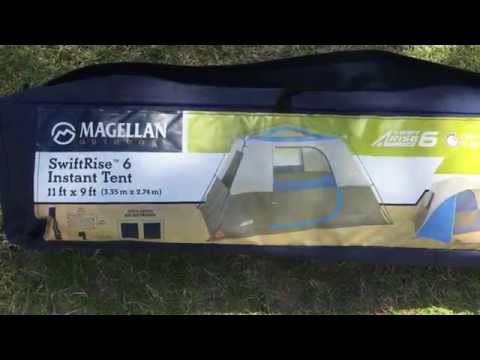 Magellan instant swift 6 MAN tent set up camping