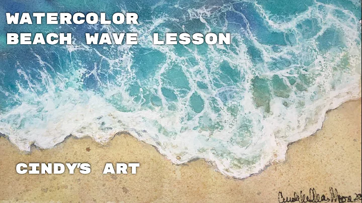 Watercolor Beach Wave Lesson | Easy Ocean Watercol...