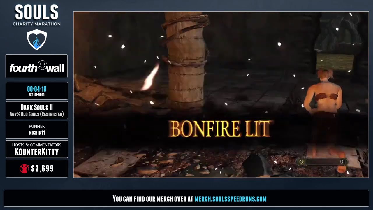 Dark Souls 2 Speedrun at SoulsSpeedruns Charity Marathon 2024 - Any% Old Souls