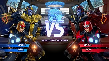 Thanos & Yellow Nova VS Red Thanos & Red Nova - Marvel vs Capcom Infinite