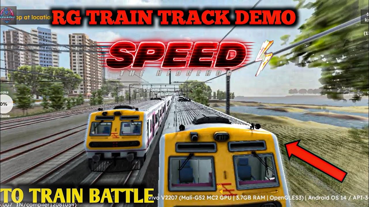 Reverse running to train battle ⚡ on RG TRAIN TRACK DEMO @AtharvGamerz44 