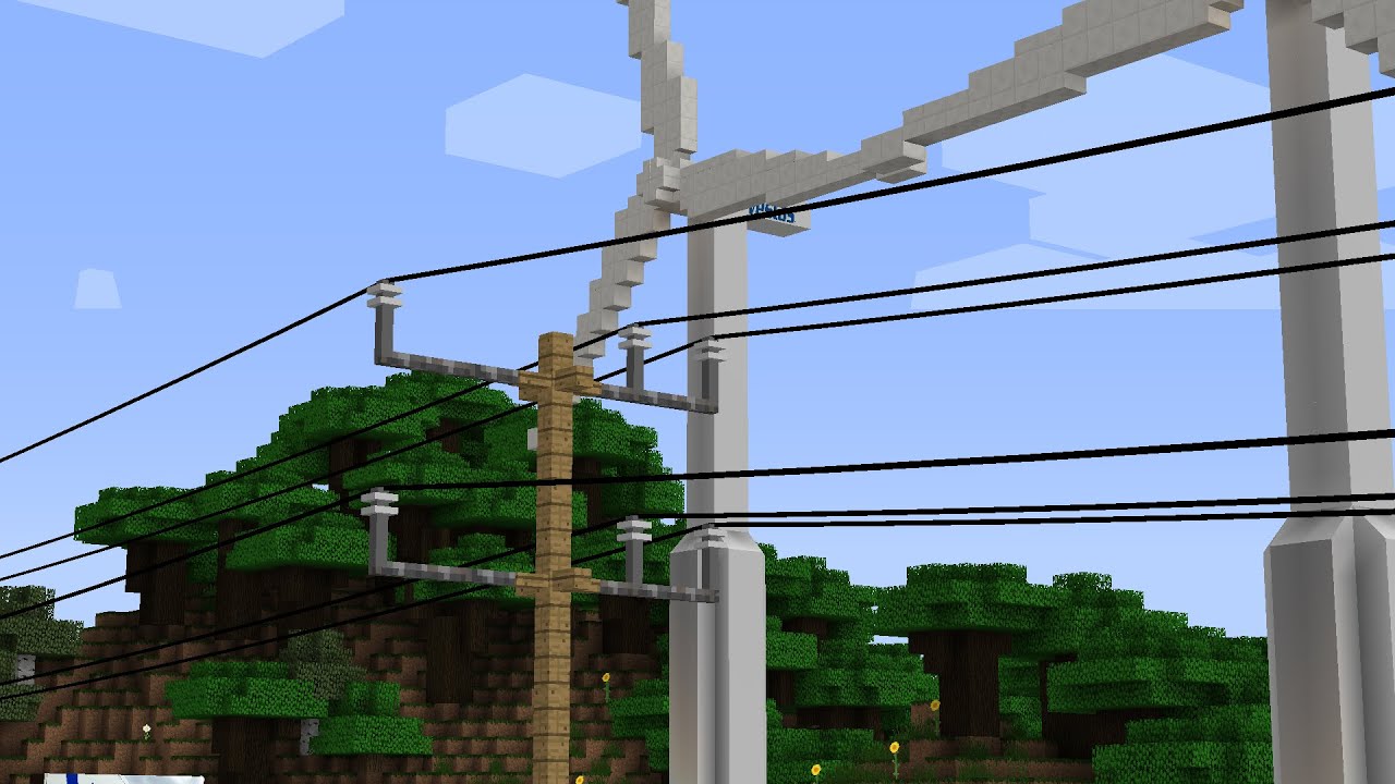 City Minecraft Power Lines / Redstone Power System Minecraft Project