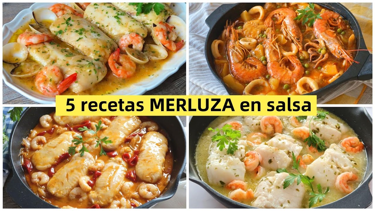 5 recetas de MERLUZA EN SALSA. Pescado para celebraciones