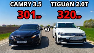 :  CAMRY V70 3.5 (301..) vs TIGUAN 2.0T (320..) GRANTA SPORT (170..) vs MINI Cooper 1.6T.