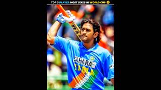 Top 3 Players With Most Sixes in World Cup History 🏏💥 #shorts​ #cricket​ #shortsfeed​ #viralcricket​