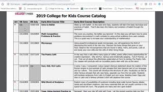 Understanding the course catalog