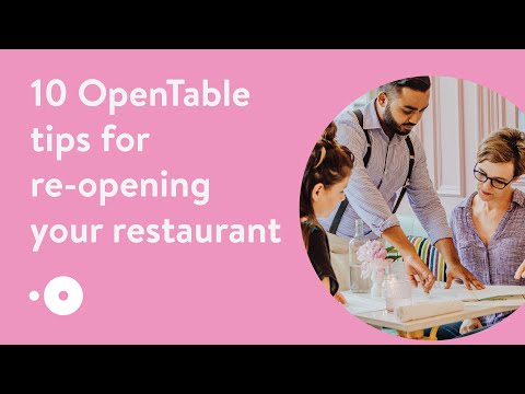 10 OpenTable tips for re-opening your restaurant
