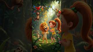 Lion Roar training , funny story 🦁 #cartoon #facts #dreamlogic #animation #3danimation  #aianimation
