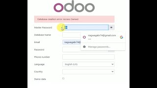 002_odoo15 database creation error access denied - اودوو15 - حل مشكلة عدم انشاء داتا بيز