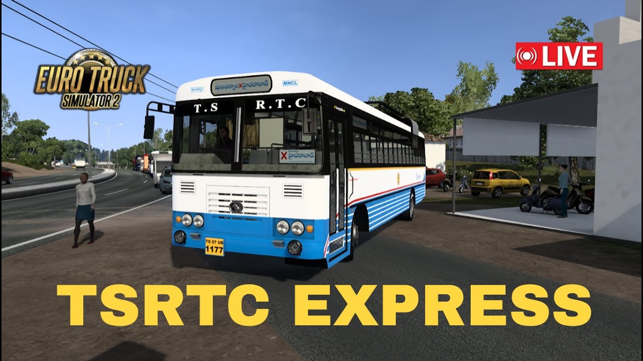 INDIAN BUS 🚌TSRTC EICHER EXPRESS BUS DRIVING | ETS 2 LIVE