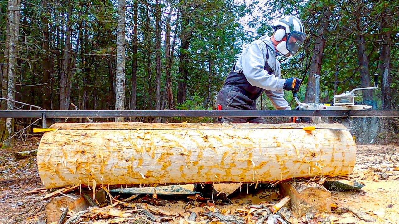Milling Stud Framing for Off-Grid Tiny Cabin with a Chainsaw #63