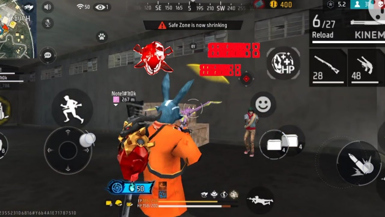 FREE FIRE BR RANK GAMEPLAY AND RASH MOBILE GAMEPLAY 💪